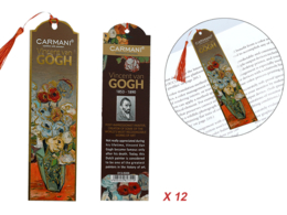 Set of 12 bookmarks - V. van Gogh, Roses and anemones (CARMANI)