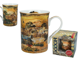 Taza clásica - V. Van Gogh, Casas con techo de paja contra una colina (Carmani)