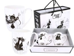 Set of 2 mugs - Crazy Cats (CARMANI)