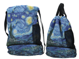 Plecak z kieszonkami - V. van Gogh, Gwiaździsta Noc (CARMANI)