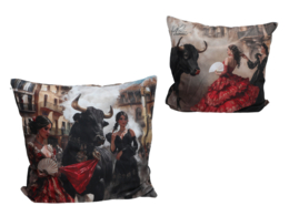 Pillow with filling/zipper - P. Rodriguez, Corrida (CARMANI)