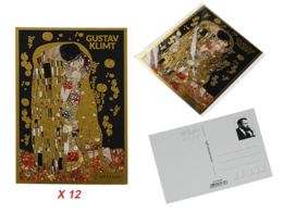 Set of 12 postcards - G. Klimt, The Kiss (CARMANI)