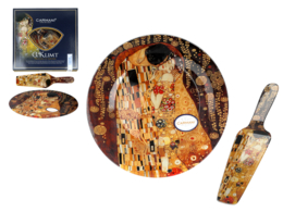 Talerz dekoracyjny z łopatką - G. Klimt, Pocałunek (CARMANI)