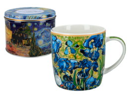 Taza en estaño de metal - V. Van Gogh, Iris (Carmani)