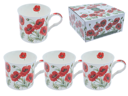 Set of 4 mugs - Summer Poppy (FBCh)