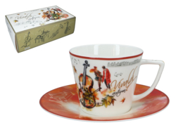 Cup and saucer - A. Vivaldi, Autumn (CARMANI)