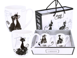 Set of 2 mugs - Crazy Cats (CARMANI)