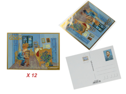 Kpl. 12 pocztówek - V. van Gogh, Pokój (CARMANI)