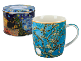 Mug in metal tin - V. van Gogh, Almond Blossom (CARMANI)