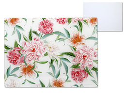 Glass cutting board - Flowers (CARMANI)