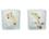 Bougeoir + photophore en verre - G. Klimt, Le Baiser (CARMANI)