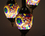 Lampa stołowa - trzy klosze, wielokolorowe