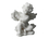 Figurine - Angel playing tambourine (Greek alabaster)