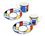 Establecer 2 tazas de espresso - P. Mondrian, Composición A (Carmani)