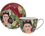 Tasse und Untertasse - F. Kahlo, Selbstporträt mit einer Dornenkette und einem Kolibri (CARMANI)